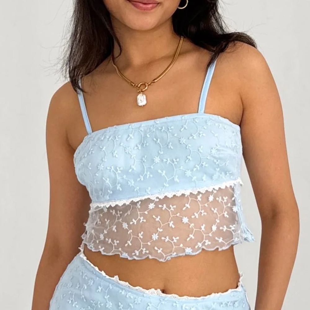 Grey Bandit Seasons Of Love Top Light Blue Size Small NWT